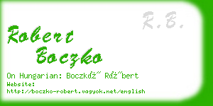 robert boczko business card